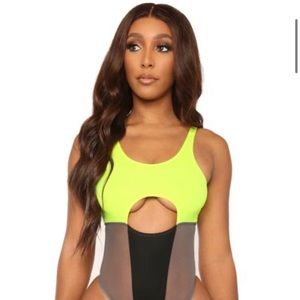 Icon Swim Green Mesh Swimsuit